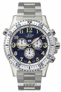 Xezo Air Commando Swiss Made Pilot Watch. 200 M WR. Strong Lume Sapphire Crystal