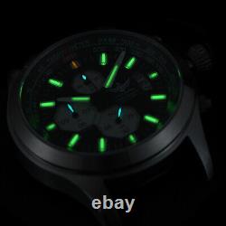 YELANG Men Pilot Watch Chronograph Luminous Quartz Wristwatch 10ATM Military