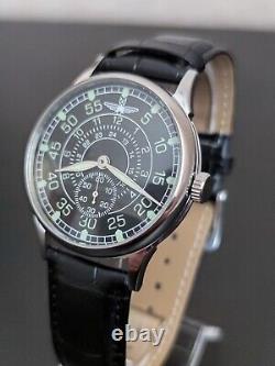 ZIM USSR SOVIET watch for pilots, military, 3q 1957, chromium plated, 13,38 in