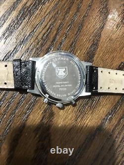 Zeitner ZM1926 pilots watch wristwatch silver mens chronograph Rare
